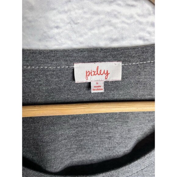 PIXLEY Women's Gray Polka Dot Detail Blouse Small - Picture 3 of 5